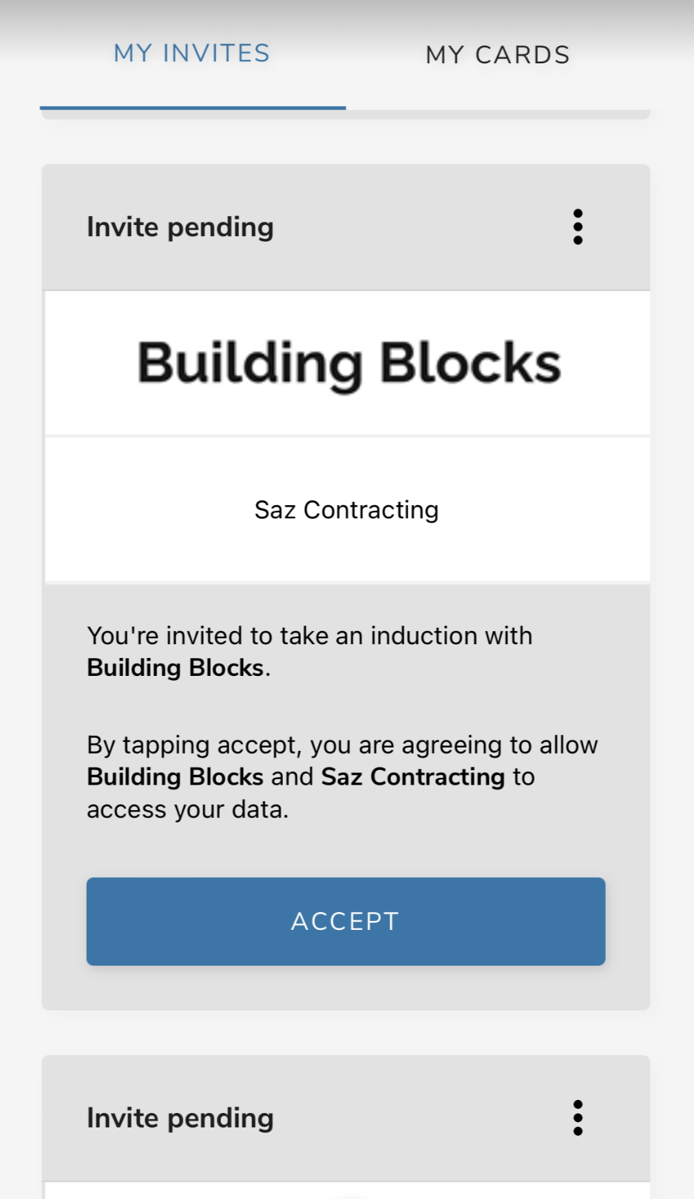 How do I access my invites?